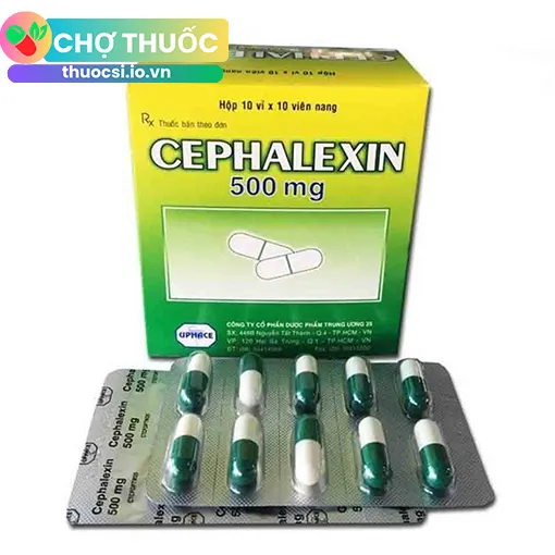 Cephalexin 500mg Uphace (vỉ)