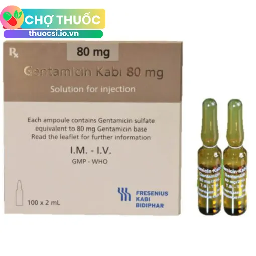 Gentamicin Kabi 80 mg/2ml