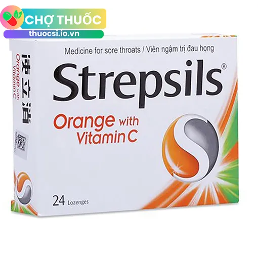 Strepsils Orange With Vitamin C (hộp 24 viên)